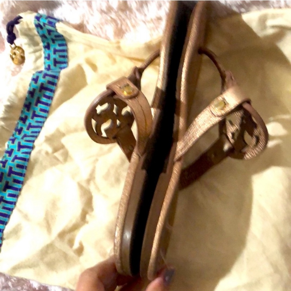 Tory Burch rose gold sandals women's size 7 - Picture 7 of 7